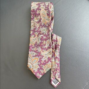 Woodbury at the Rack Italian Silk Tie - Paisley Purple and Orange